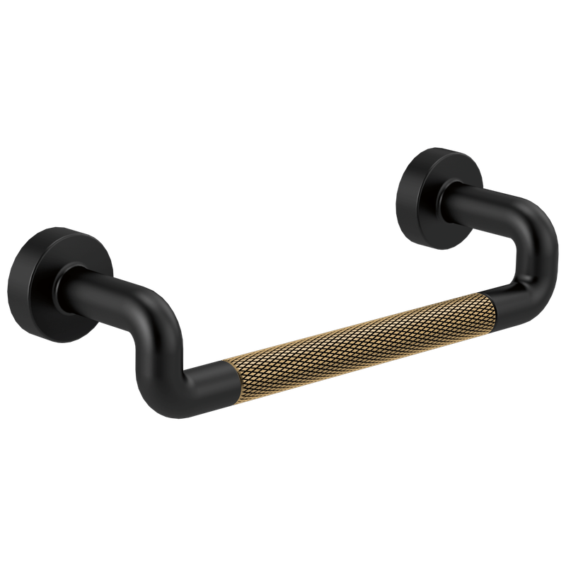 BRIZO - Litze®: Drawer Pull With Knurling Matte Black/Luxe Gold 699137-BLGL