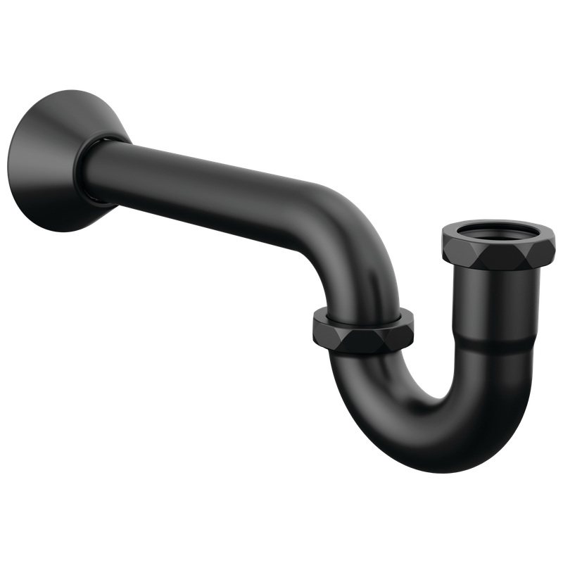 BRIZO - Other: 20-Gauge P-Trap with Flange  Matte Black BT031141-BL