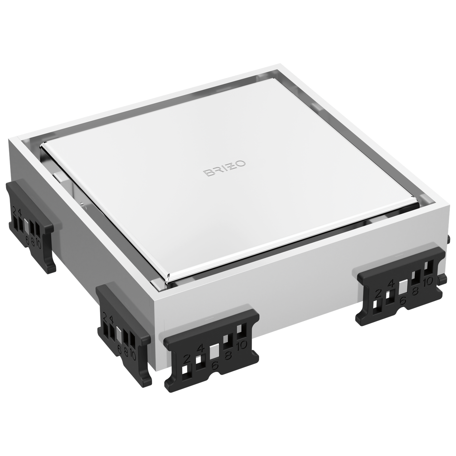 BRIZO - Other: 4" Reversible Square Point Shower Drain Chrome BT062418-PC