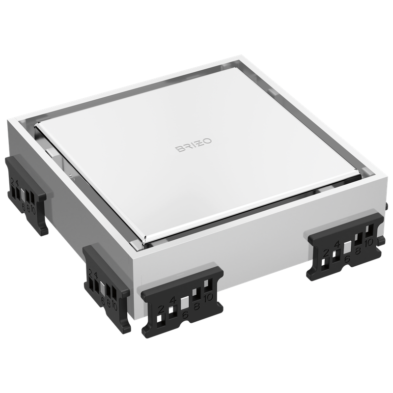 BRIZO - Other: 4" Reversible Square Point Shower Drain Chrome BT062418-PC