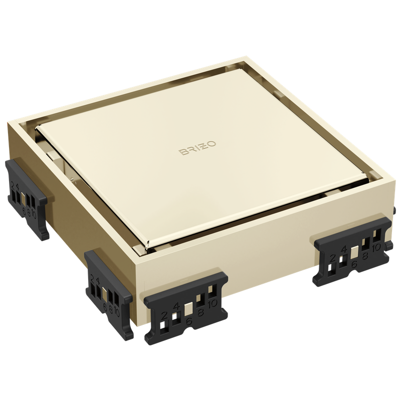 BRIZO - Other: 4" Reversible Square Point Shower Drain Polished Nickel BT062418-PN