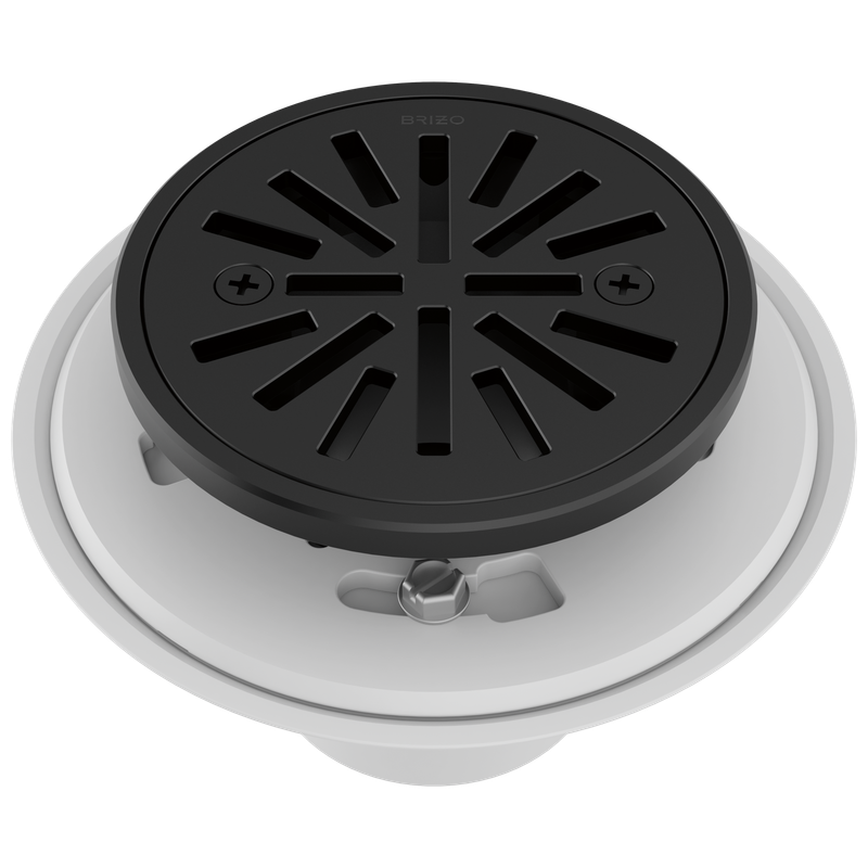 BRIZO - Other: 4" Tile-In Round Shower Drain Matte Black BT061414-BL