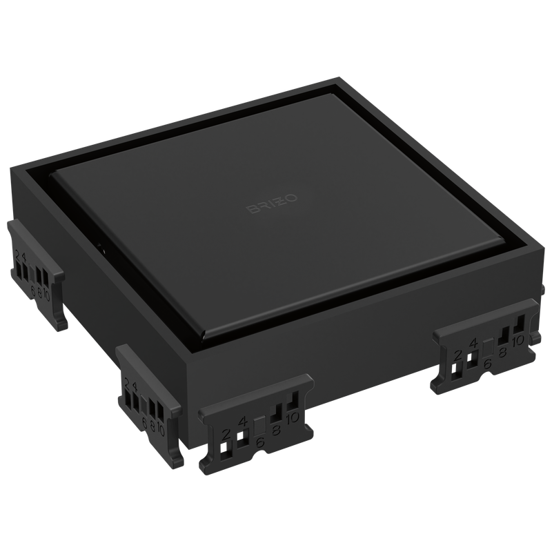BRIZO - Other: 4" Reversible Square Shower Drain? Trim Matte Black BT062418-BL