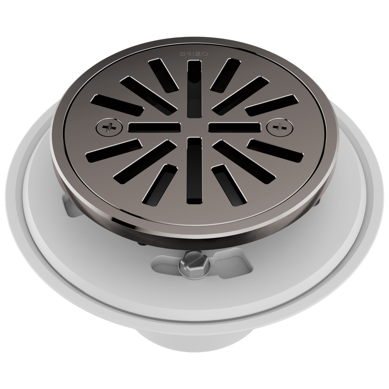 BRIZO - Other: 4" Tile-In Round Shower Drain Brilliance Black Onyx BT061414-BNX