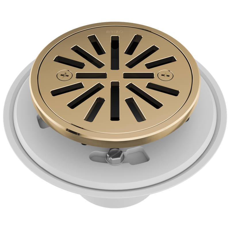BRIZO - Other: 4" Tile-In Round Shower Drain Polished Gold BT061414-PG