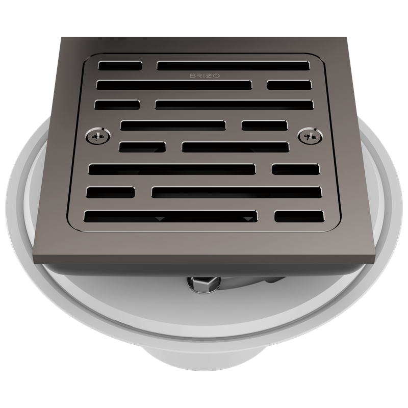 BRIZO - Other: 4" Tile-In Square Shower Drain Brilliance Black Onyx BT062415-BNX