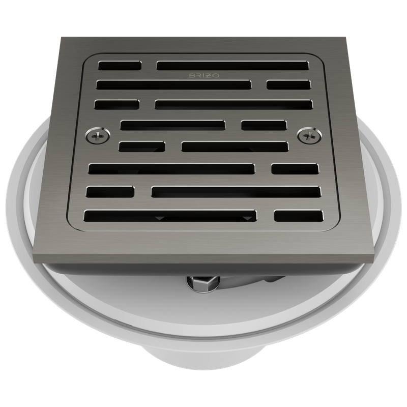 BRIZO - Other: 4" Tile-In Square Shower Drain Luxe Steel BT062415-SL