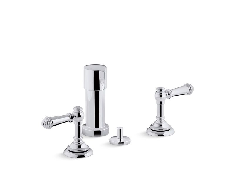 KOHLER - Artifacts® Widespread Bidet, Lvr Hdl Polished Chrome 72765-4-CP