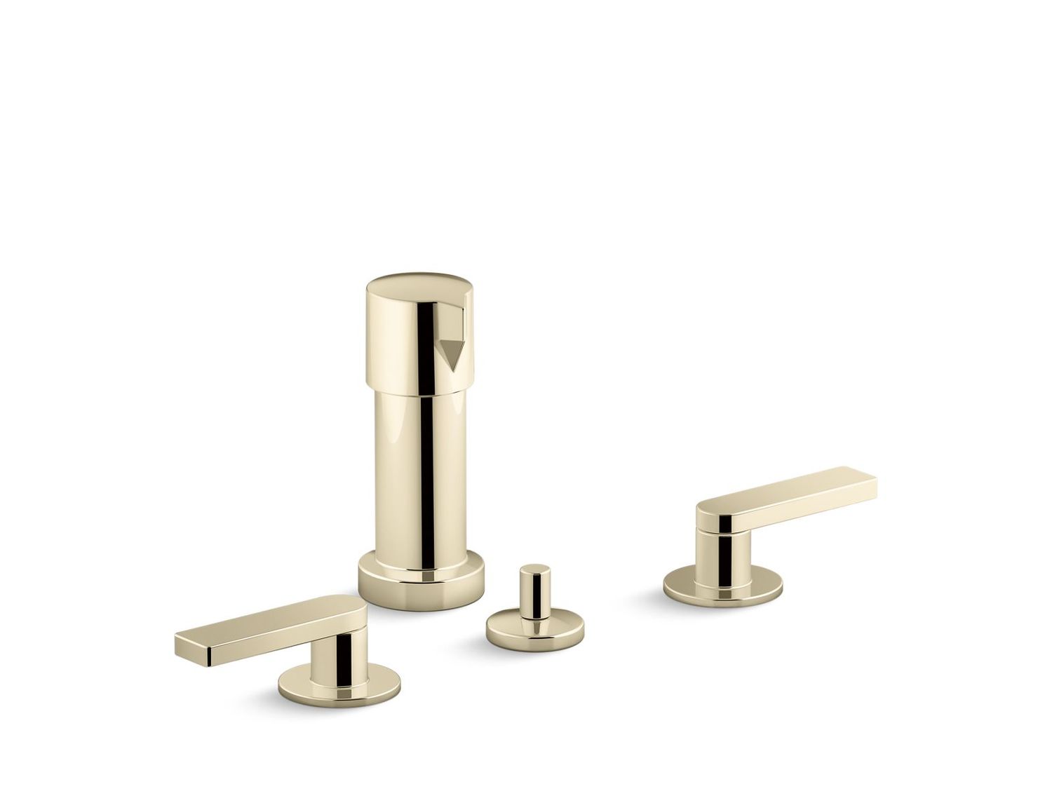 KOHLER - Composed™ Widespread Bidet Faucet, Lvr French Gold 73077-4-AF