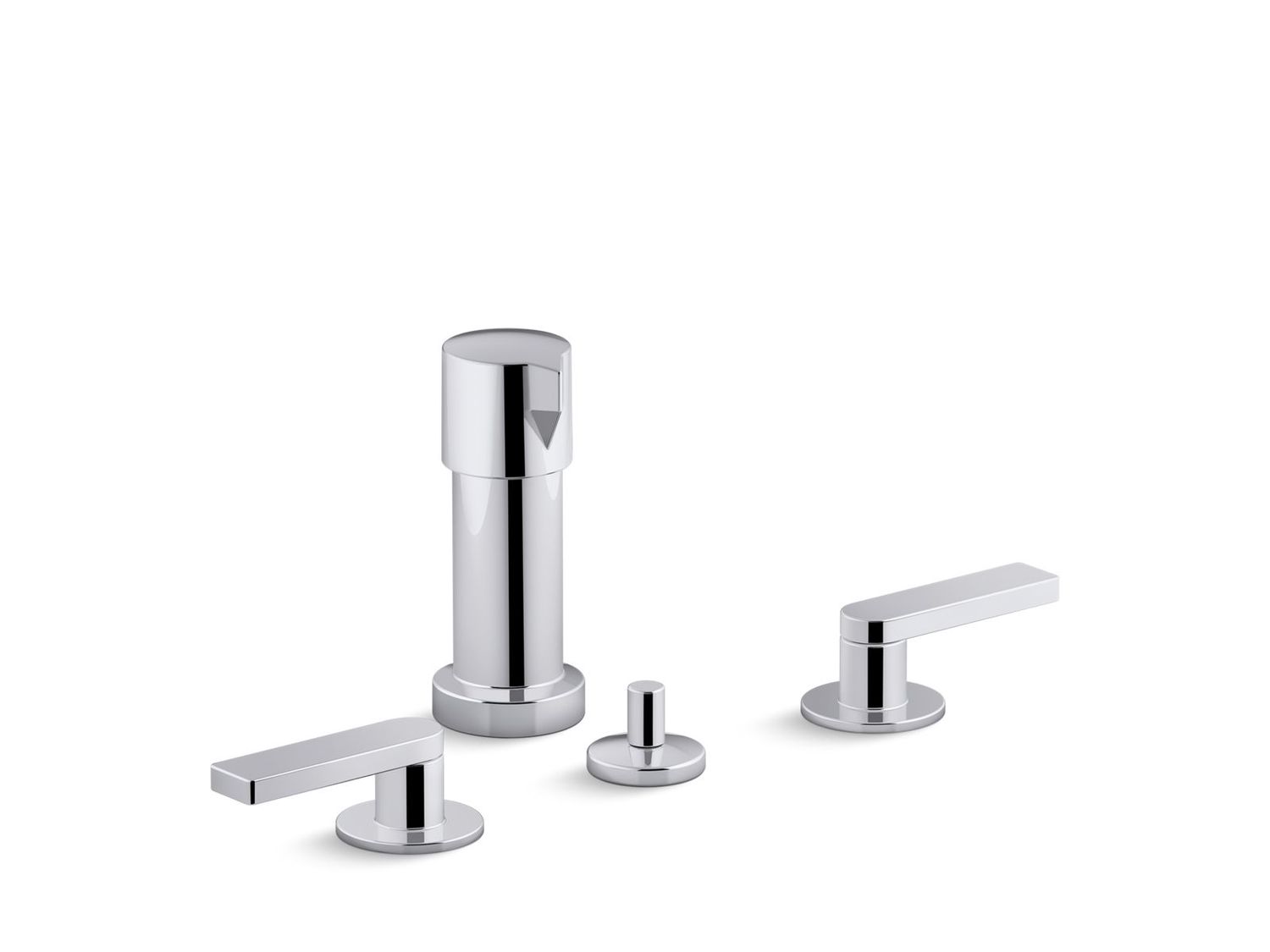 KOHLER - Composed™ Widespread Bidet Faucet, Lvr Polished Chrome 73077-4-CP