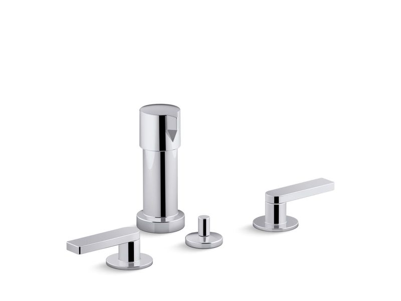 KOHLER - Composed™ Widespread Bidet Faucet, Lvr Polished Chrome 73077-4-CP