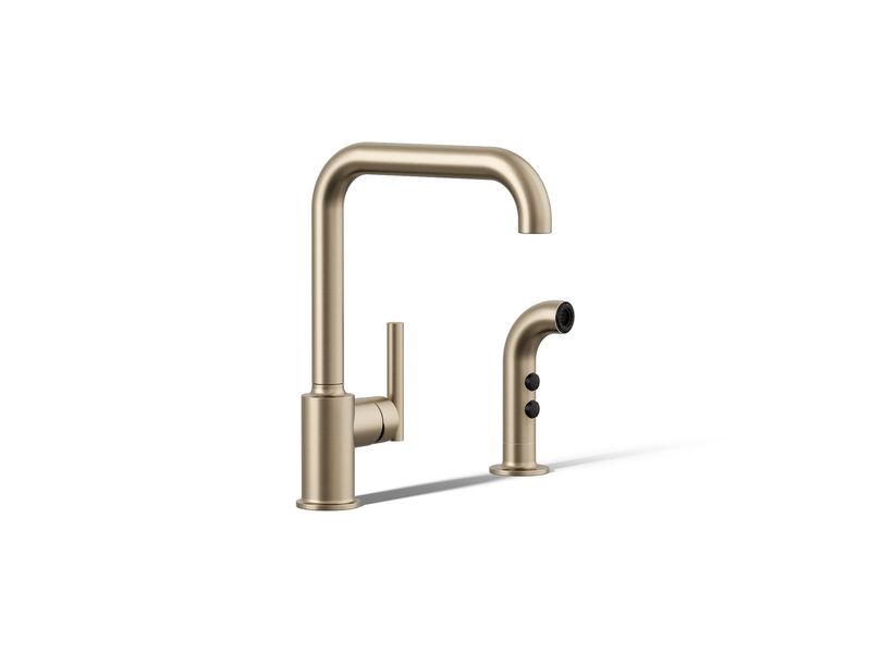 KOHLER - Purist® Primary Swing Spout, W/Spray VIBRANT BRUSHED BRONZE 7508-BV