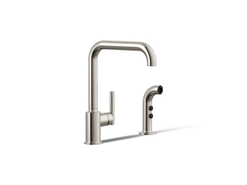 KOHLER - Purist® Primary Swing Spout, W/Spray Polished Nickel 7508-SN