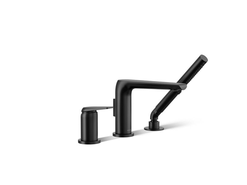KOHLER - Avid® 3 Hole Bath Filler W/ Handshower Matte Black 97360-4-BL