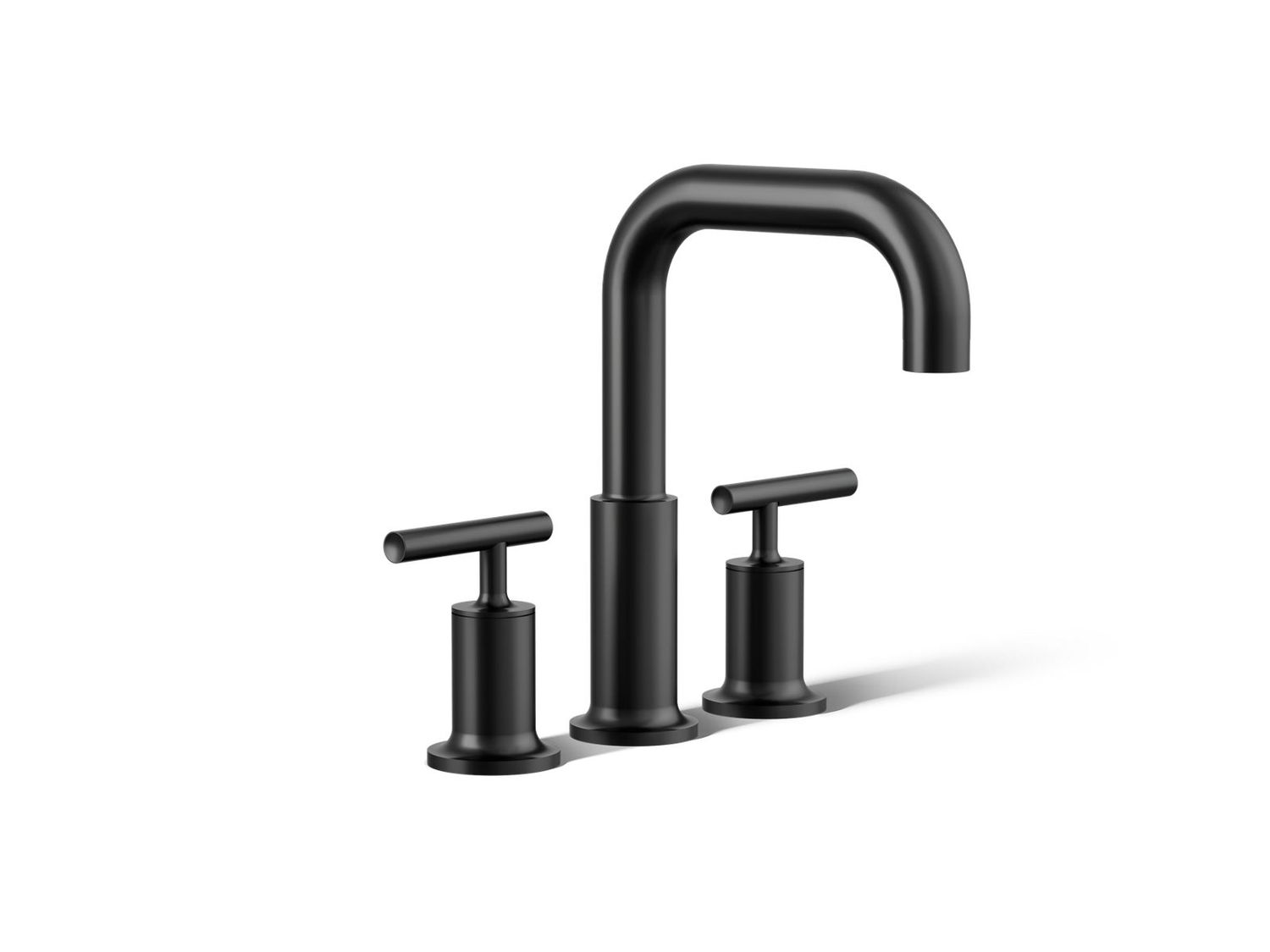 KOHLER - Purist® Deck-Mount Faucet Trim Matte Black T14428-4-BL