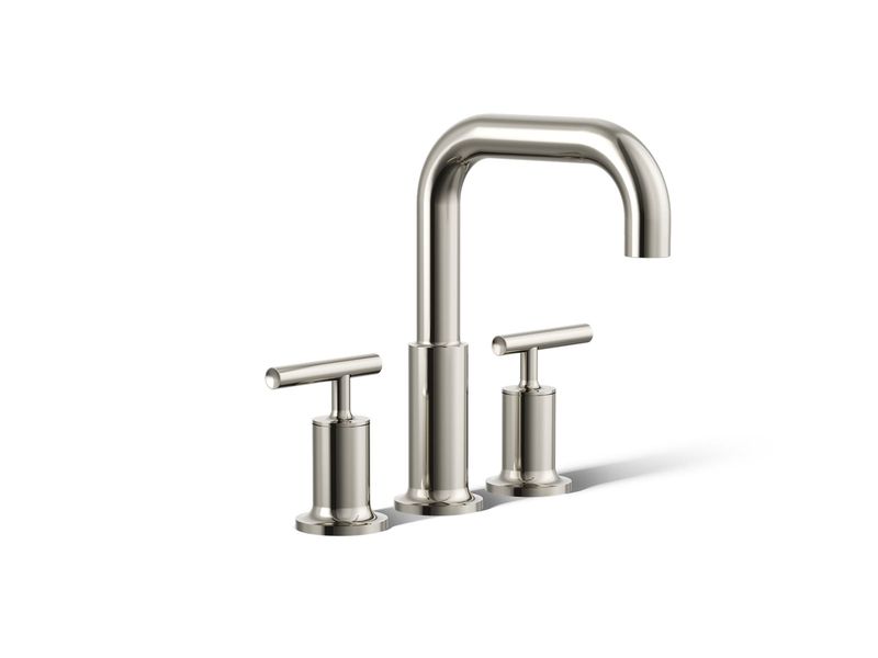 KOHLER - Purist® Deck-Mount Faucet Trim Polished Nickel T14428-4-SN