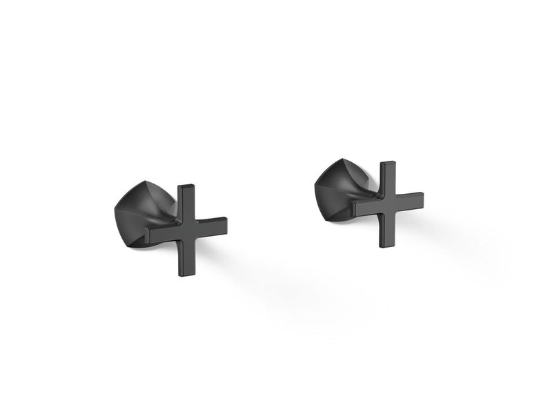 KOHLER - Occasion™ Wall Mount Cross Handles Matte Black T27013-3-BL