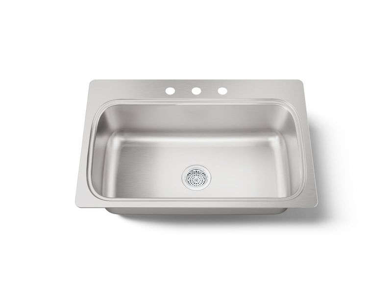 KOHLER - Verse™ 33X22 Single Basin Ss Sink 3 Hole NA 20060-3-NA
