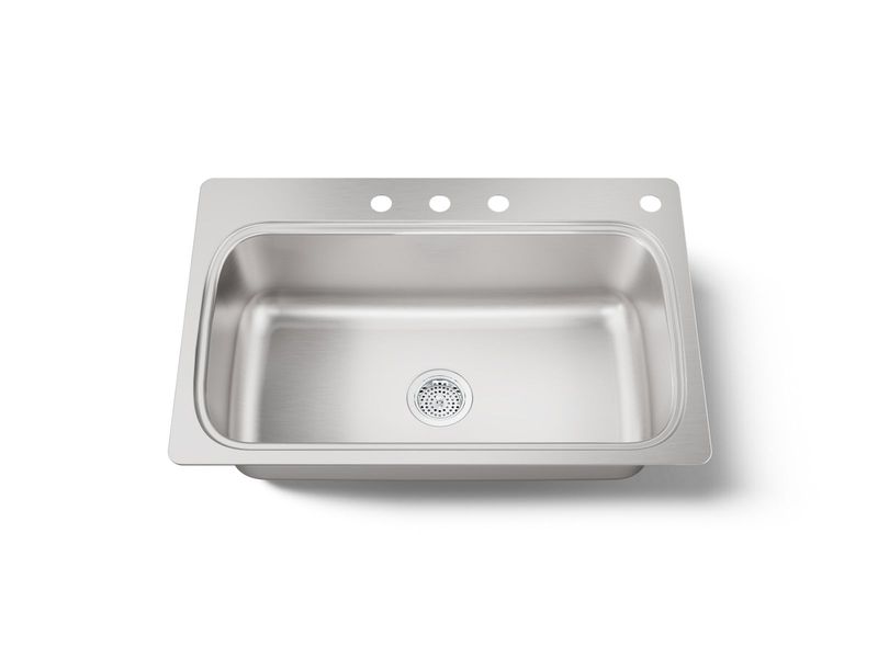 KOHLER - Verse™ 33 X22 Single Basin Ss Sink 4 Hol NA 20060-4-NA