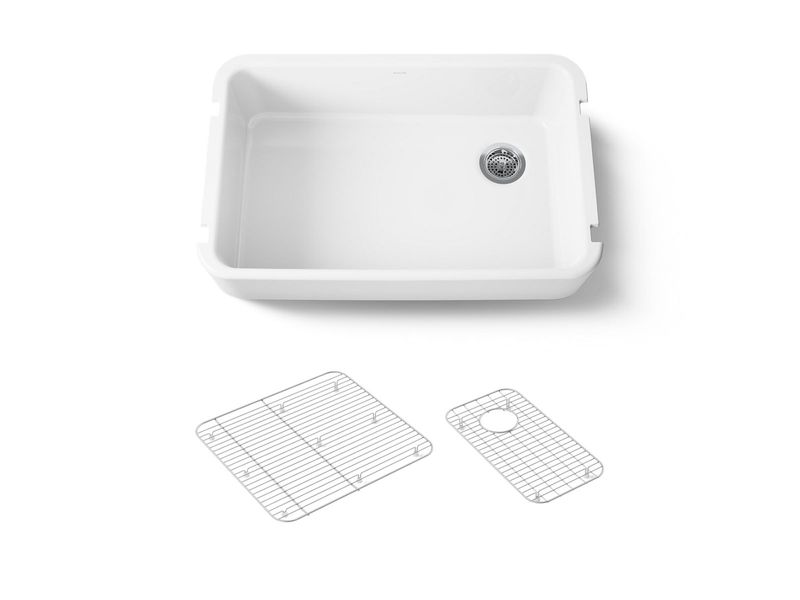 KOHLER - Ironridge® 36  Sgl Basin Tall Apron Frt White 24268-0