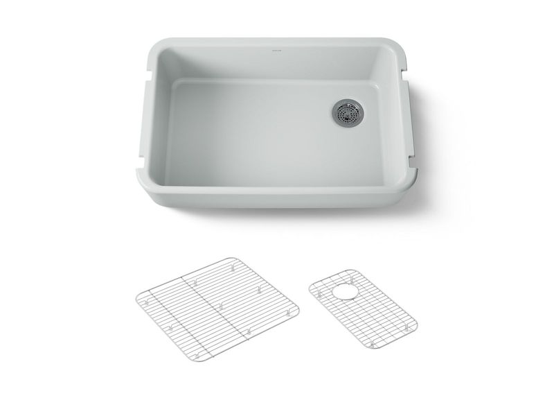 KOHLER - Ironridge® 36  Sgl Basin Tall Apron Frt Ice Grey 24268-95