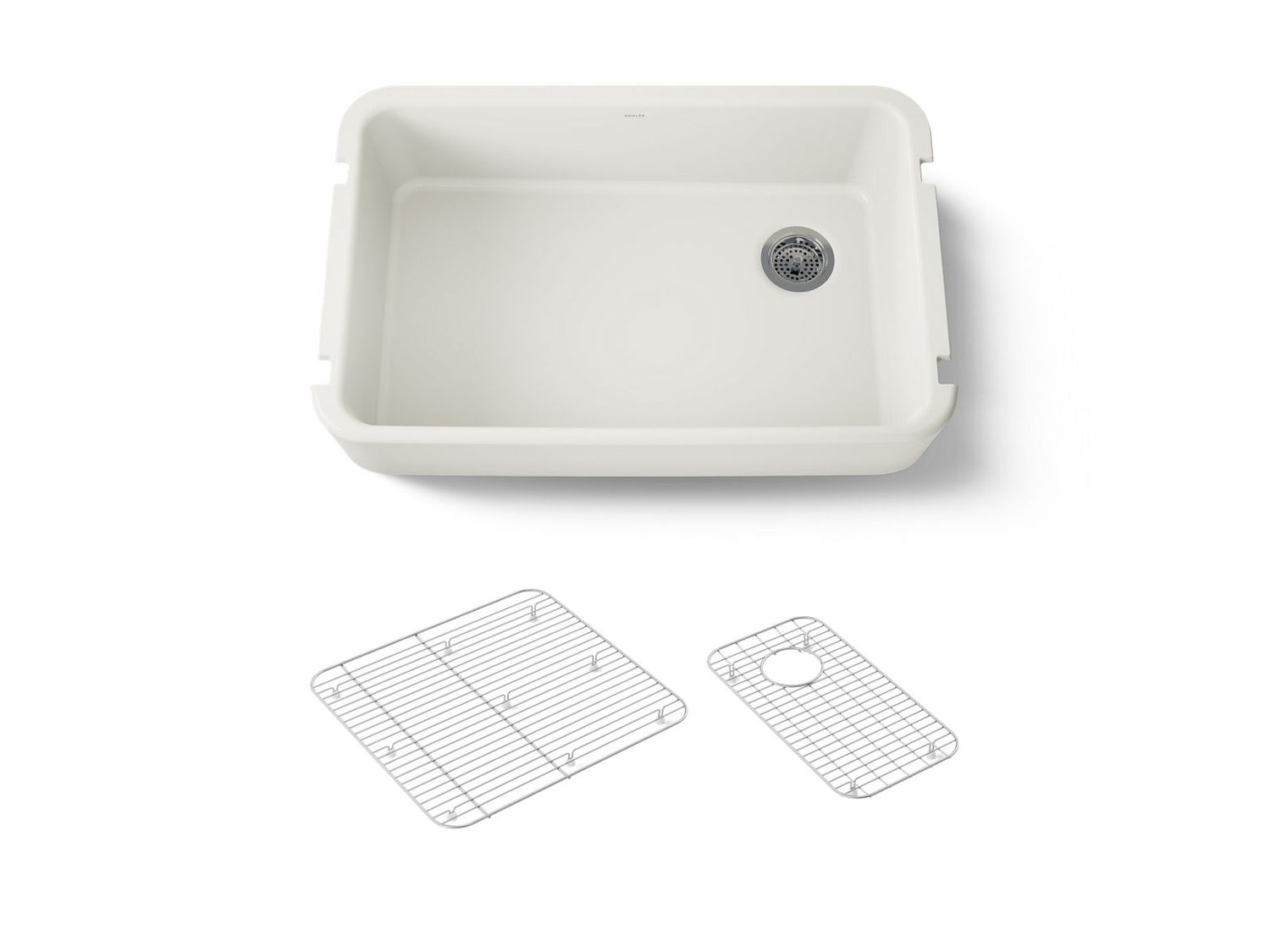 KOHLER - Ironridge® 36  Sgl Basin Tall Apron Frt Biscuit 24268-96