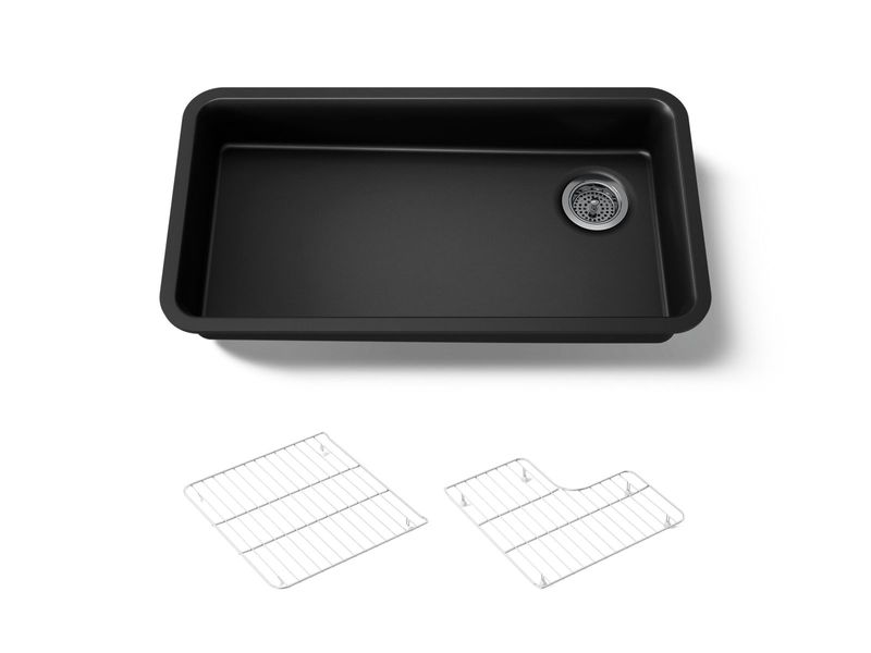 KOHLER - Neoroc Cairn® 33  Sgl Basin Ada Sink MATTE BLACK 27785-CM1