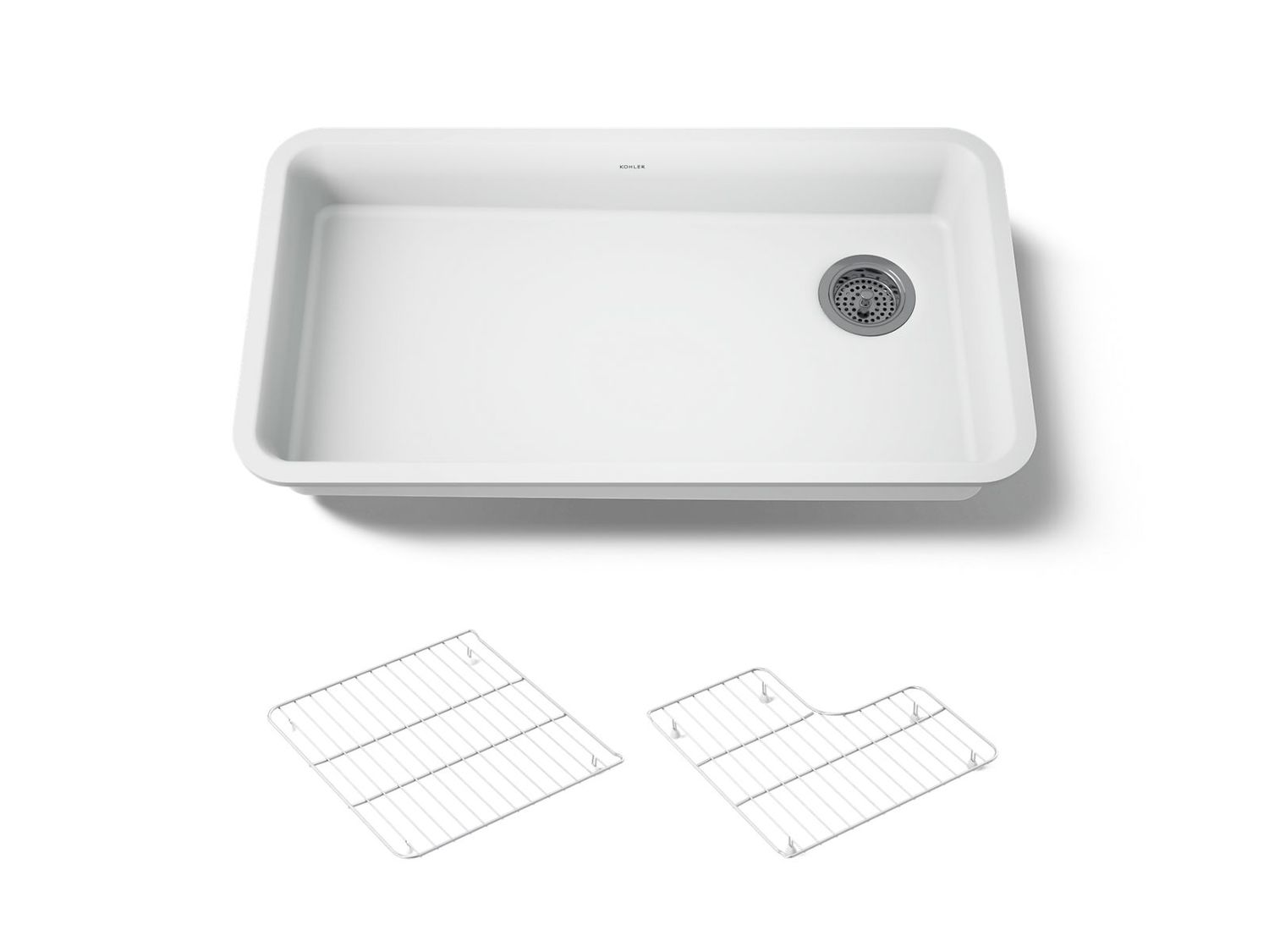 KOHLER - Neoroc Cairn® 33  Sgl Basin Ada Sink MATTE WHITE 27785-CM6