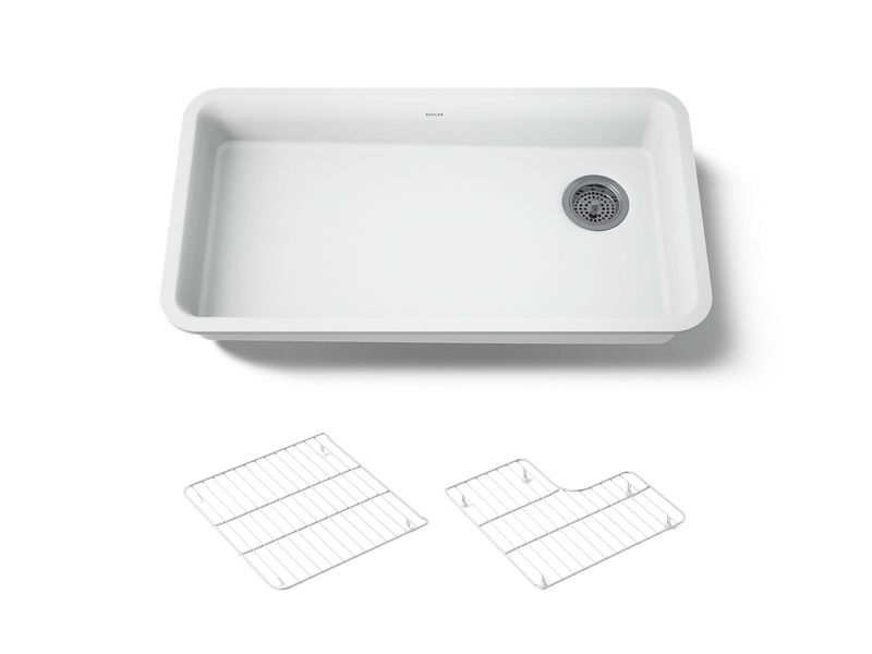 KOHLER - Neoroc Cairn® 33  Sgl Basin Ada Sink MATTE WHITE 27785-CM6