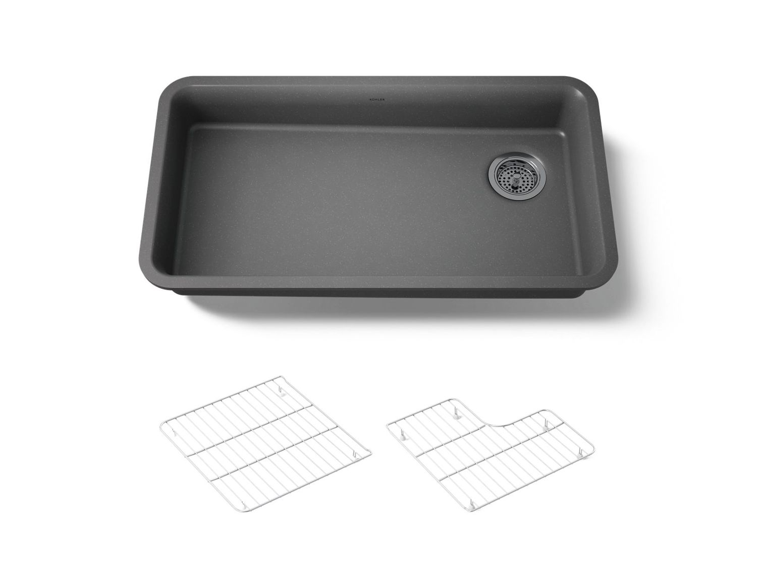KOHLER - Neoroc Cairn® 33  Sgl Basin Ada Sink MATTE GRAPHITE 27785-CM7