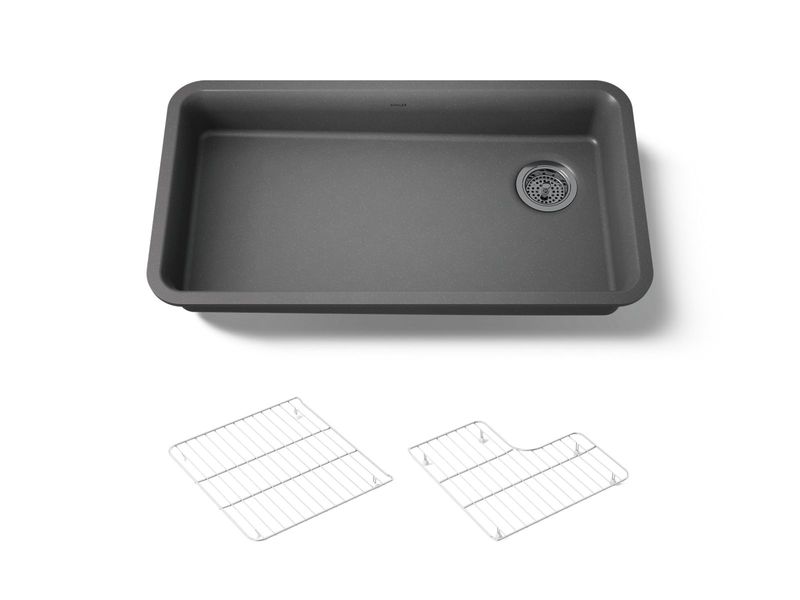 KOHLER - Neoroc Cairn® 33  Sgl Basin Ada Sink MATTE GRAPHITE 27785-CM7