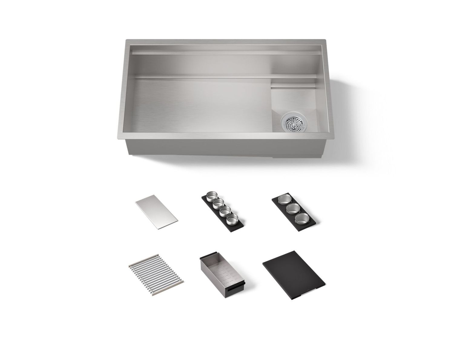 KOHLER - 36  Sink W/ Matte Black Accessory Bundle Not  Applicable 37908-PAP-NA