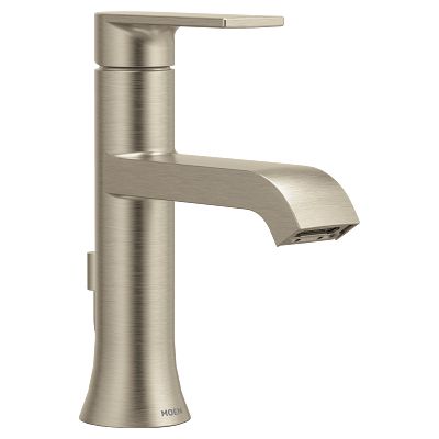 MOEN - Genta LX One-handle Bathroom Sink Faucet Brushed Nickel 6706BN