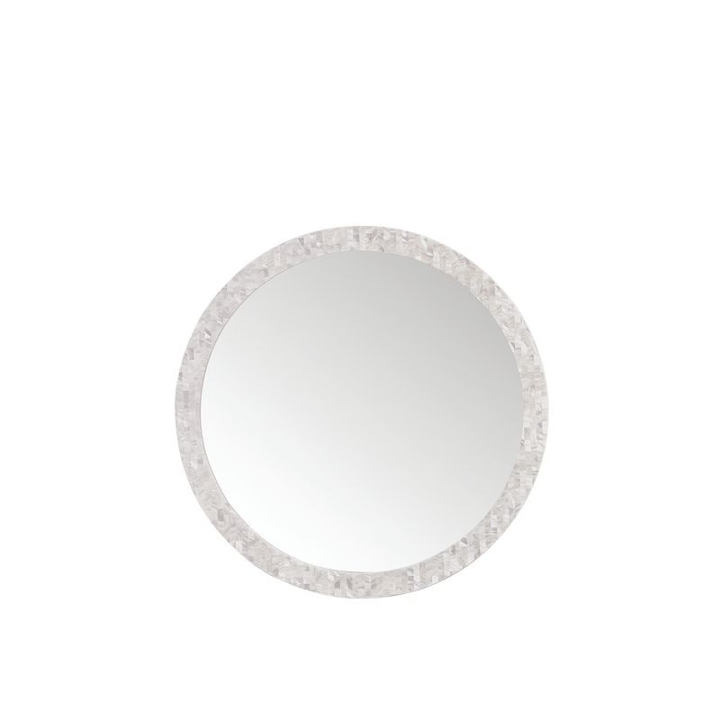 JAMES MARTIN - Callie 30" Round Mirror, White Mother of Pearl 725-MR30-MOP