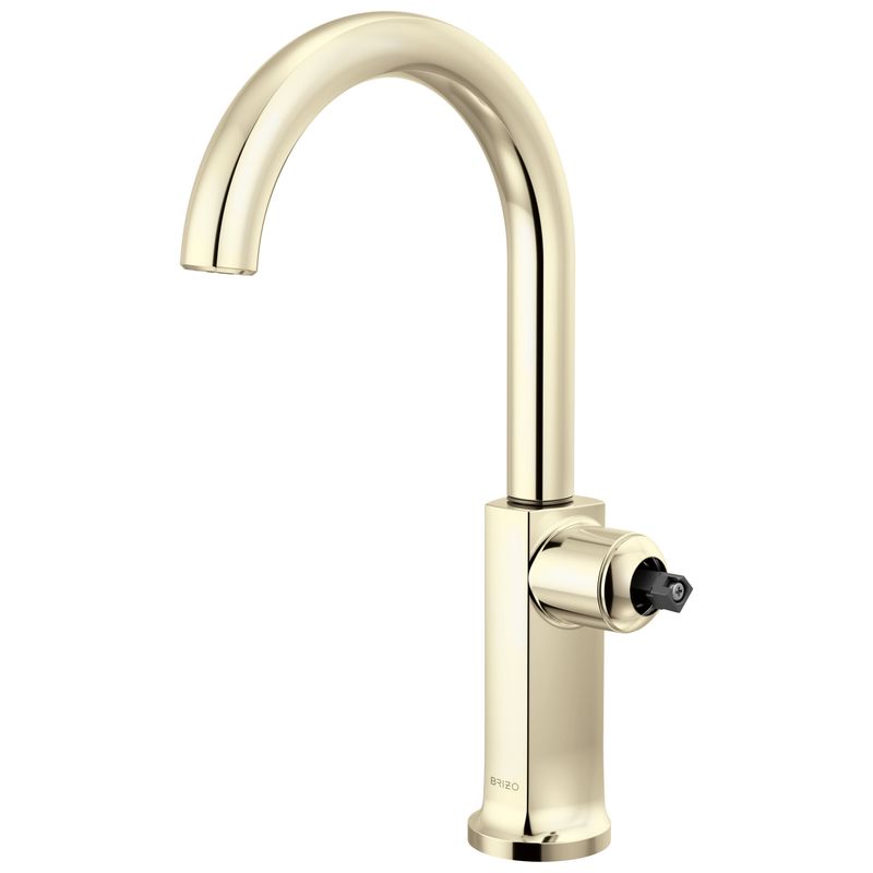 BRIZO - Kintsu® Bar Faucet with Arc Spout - Less Handle Lumicoat® Polished Nickel 61006LF-PNLHP-L