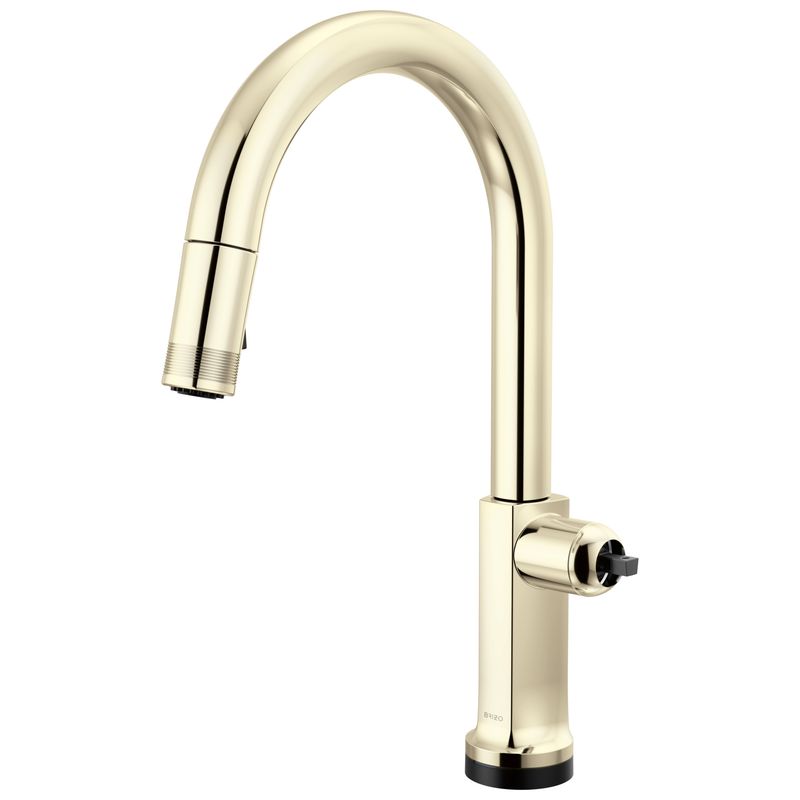 BRIZO - Kintsu® SmartTouch® Pull-Down Faucet with Arc Spout - Less Handle Lumicoat® Polished Nickel 64006LF-PNLHP-L