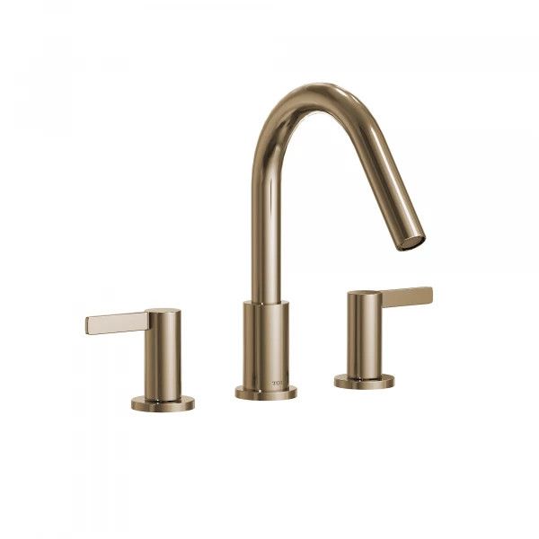 TOTO - GF Three-hole Roman Tub Filler Trim - Lever Handles Polished French Gold TBG11201UA#PFG