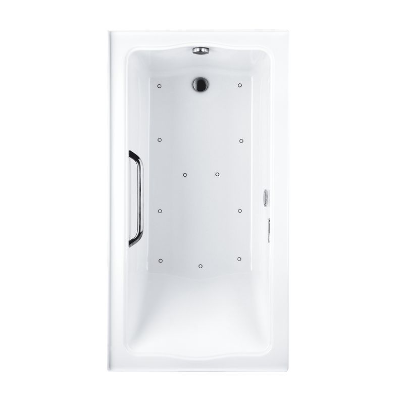 TOTO - Clayton® Tile-in Air Bath 60" X 32" X 24-7/8" Cotton White, Brushed Nickel ABR782L#01YBN3