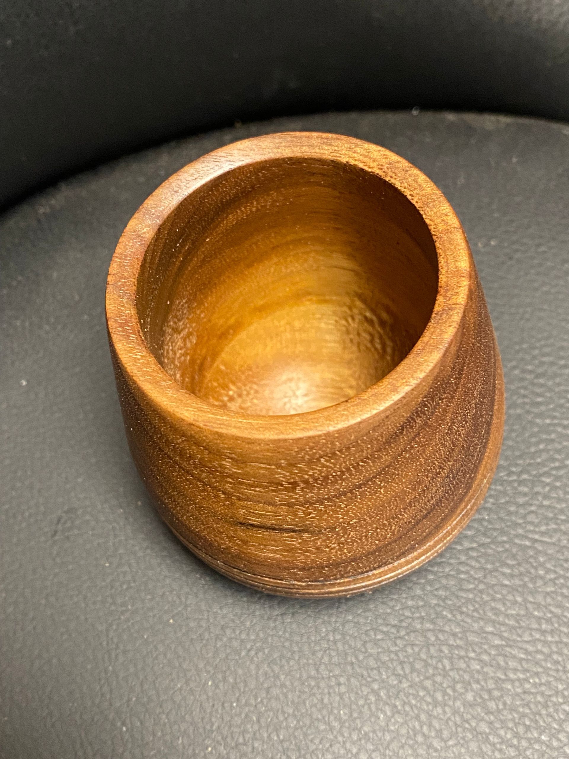 small walnut whiskey sippers