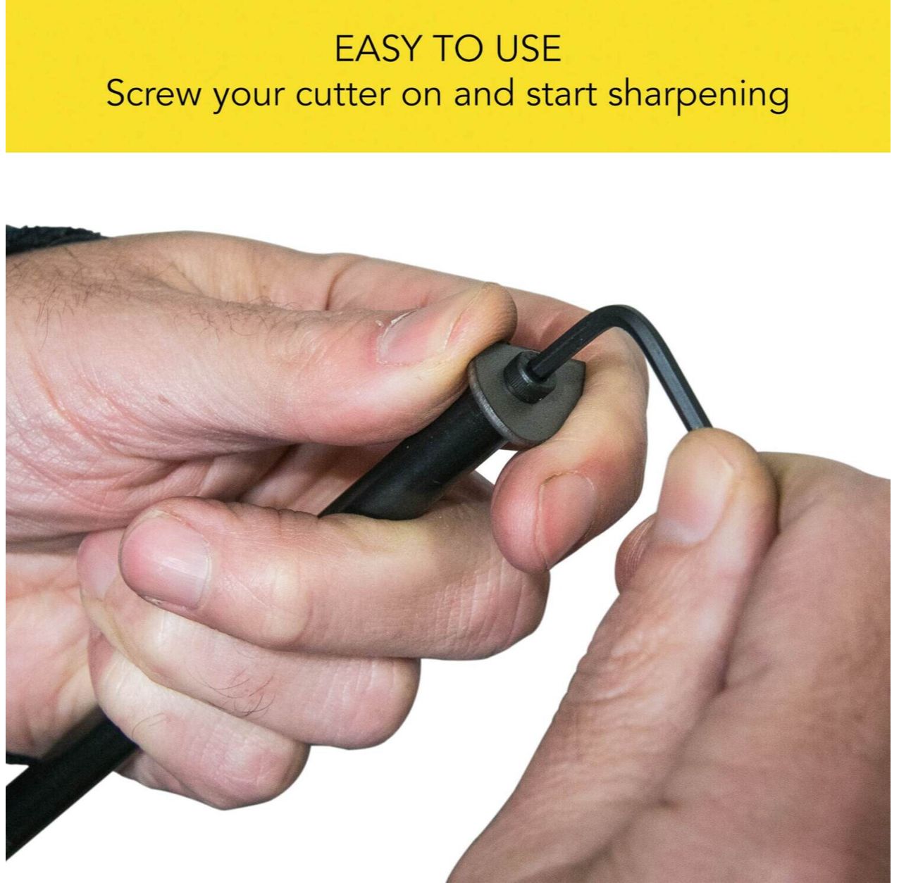 stem tru-grind system sharpener for cup,disc and flat scraper cutters