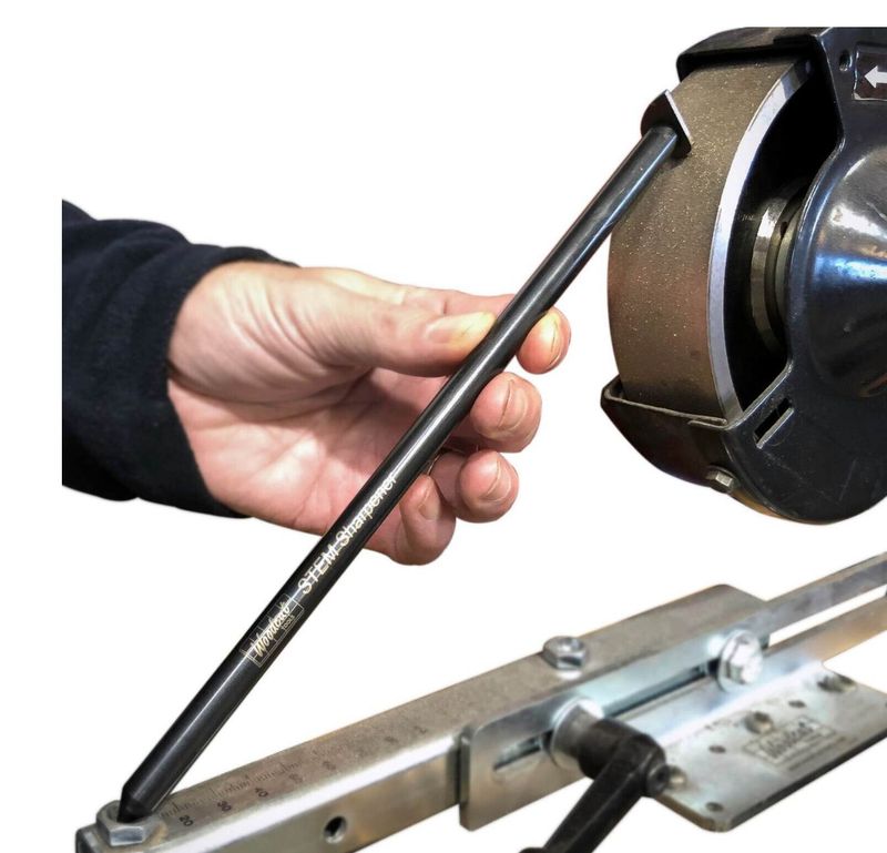 stem tru-grind system sharpener for cup,disc and flat scraper cutters
