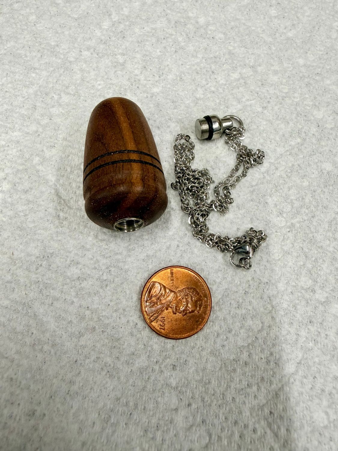 walnut keepsake necklace (1 7/8" x 15/16")