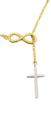 21K Ladies Cross Necklace