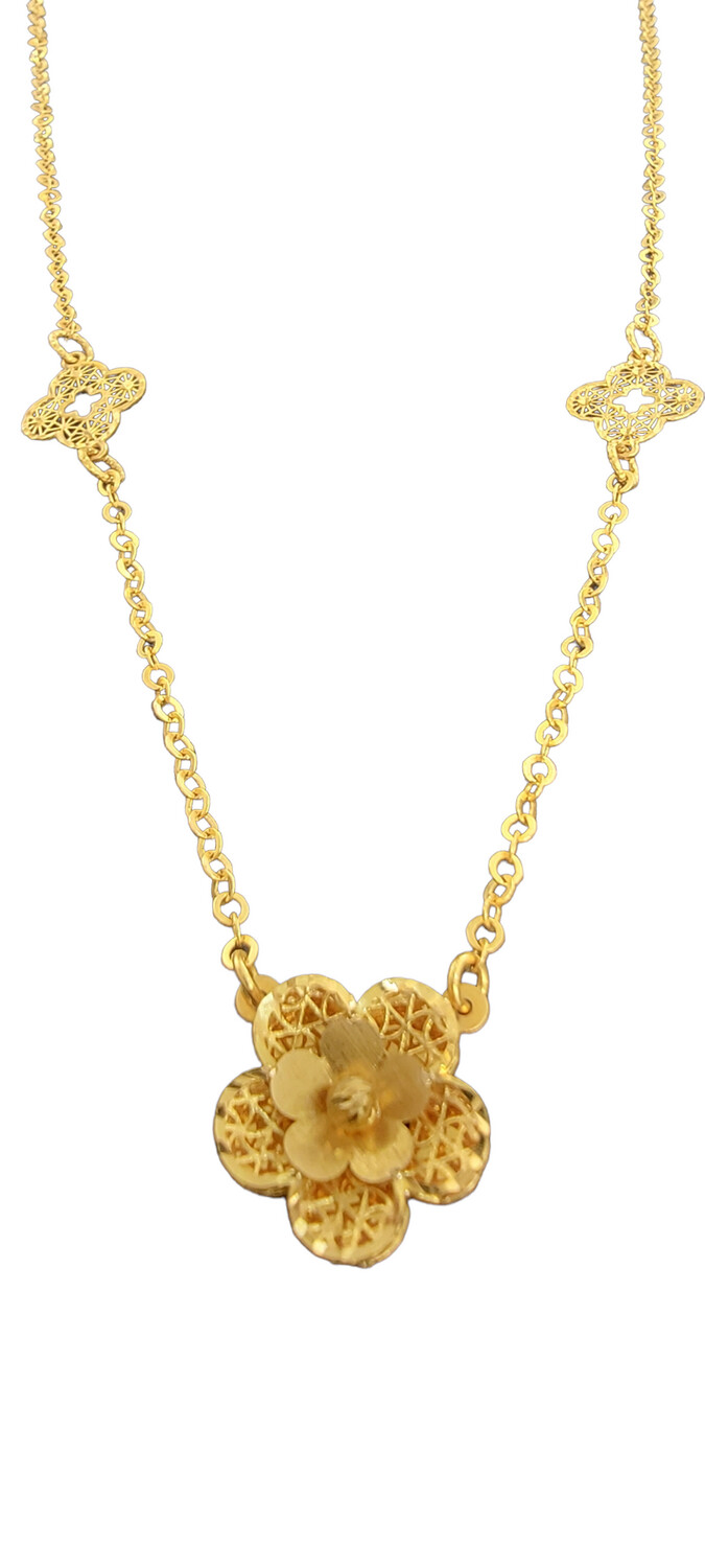 21K Flower Necklace