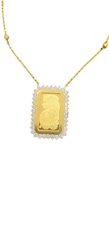 24K/21K Suisse 5 Gram Ounce Necklace