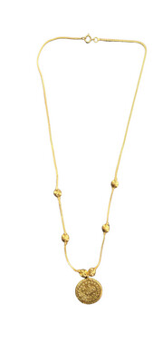 21K Light Coin Necklace 1030