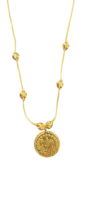 21K Light Coin Necklace 1030