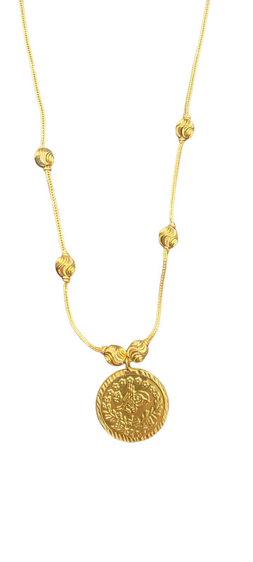 21K Light Coin Necklace 1030