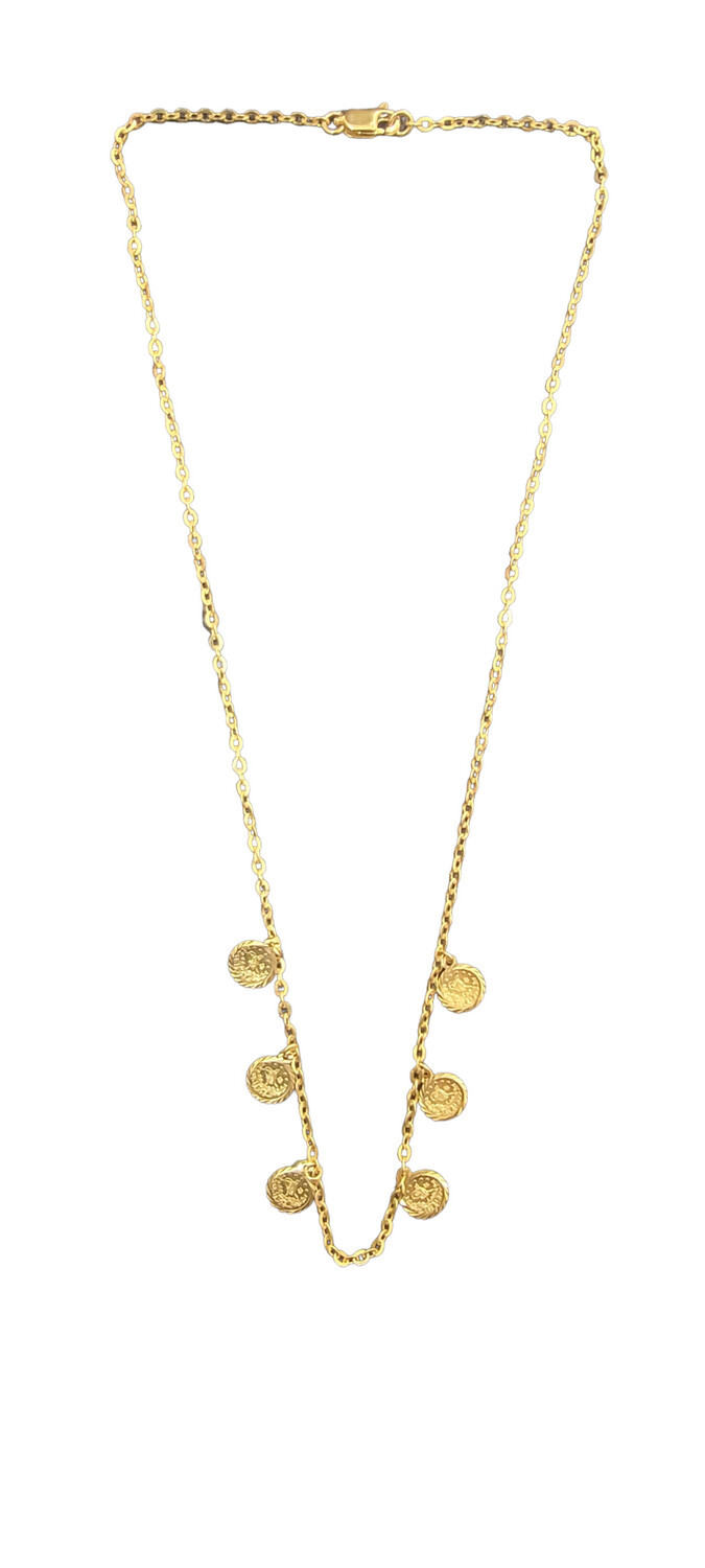 21K Coin Charm Necklace