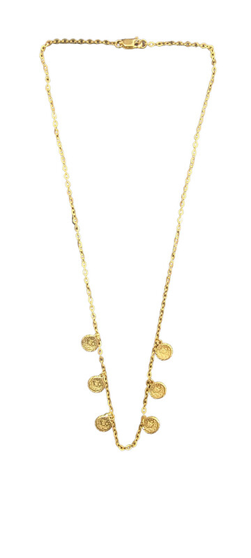 21K Coin Charm Necklace
